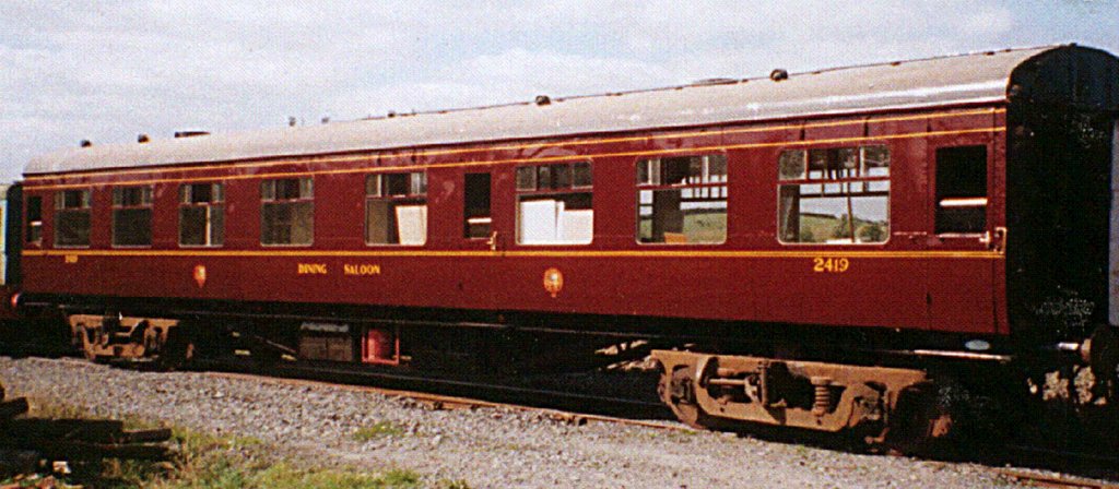 Diner carriage 2419 in service at Downpatrick in our early days