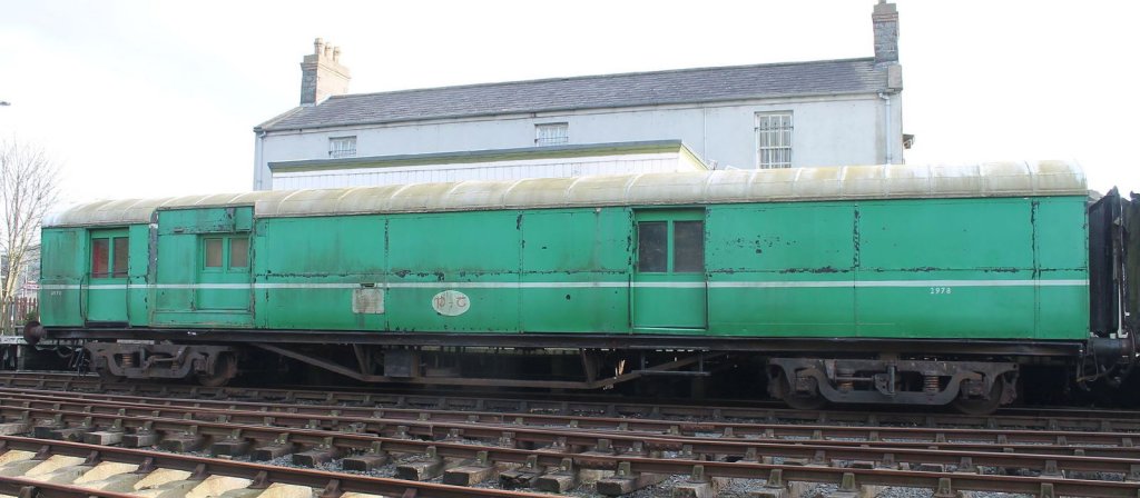 TPO carriage 2978 sitting in Downpatrick station platform.