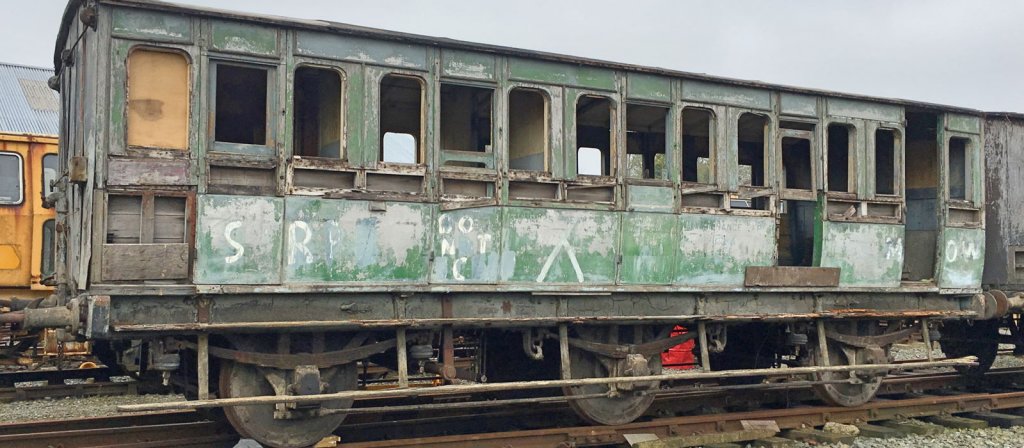 MGWR carriage 53 seen outside the carriage gallery during a shunt